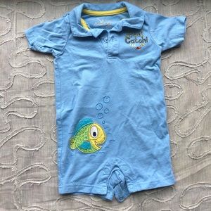 9m Baby boy Fishing romper